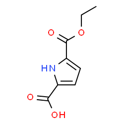 ChemSpider 2D Image | 5-(Ethoxycarbonyl)-1H-pyrrole-2-carboxylic acid | C8H9NO4