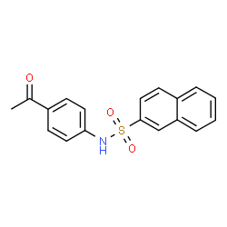 ChemSpider 2D Image | N-(4-Acetylphenyl)-2-naphthalenesulfonamide | C18H15NO3S