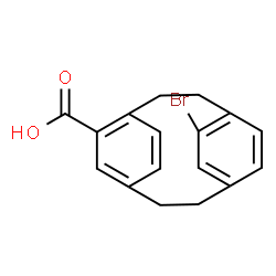 ChemSpider 2D Image | 12-Bromotricyclo[8.2.2.2~4,7~]hexadeca-1(12),4,6,10,13,15-hexaene-5-carboxylic acid | C17H15BrO2