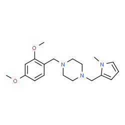 ChemSpider 2D Image | 1-(2,4-Dimethoxy-benzyl)-4-(1-methyl-1H-pyrrol-2-ylmethyl)-piperazine | C19H27N3O2