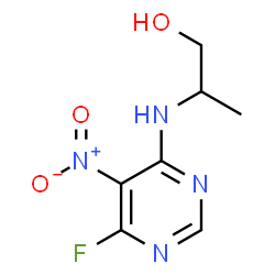 ChemSpider 2D Image | 2-[(6-Fluoro-5-nitro-4-pyrimidinyl)amino]-1-propanol | C7H9FN4O3