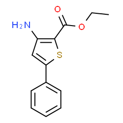 ChemSpider 2D Image | Ethyl 3-amino-5-phenyl-2-thiophenecarboxylate | C13H13NO2S