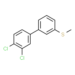 ChemSpider 2D Image | 3,4-Dichloro-3'-(methylsulfanyl)biphenyl | C13H10Cl2S
