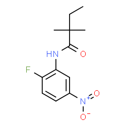 ChemSpider 2D Image | N-(2-Fluoro-5-nitrophenyl)-2,2-dimethylbutanamide | C12H15FN2O3