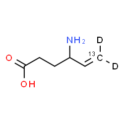 ChemSpider 2D Image | 4-Amino(6-~13~C,6,6-~2~H_2_)-5-hexenoic acid | C513CH9D2NO2