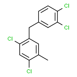 ChemSpider 2D Image | 2,3',4,4'-tetrachloro-5-methyl-diphenylmethane | C14H10Cl4