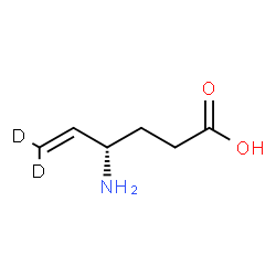 ChemSpider 2D Image | (4S)-4-Amino(6,6-~2~H_2_)-5-hexenoic acid | C6H9D2NO2
