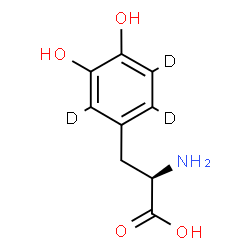 ChemSpider 2D Image | 3-Hydroxy-D-(2,5,6-~2~H_3_)tyrosine | C9H8D3NO4