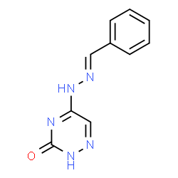 ChemSpider 2D Image | 5-[(2E)-2-Benzylidenehydrazino]-1,2,4-triazin-3(2H)-one | C10H9N5O
