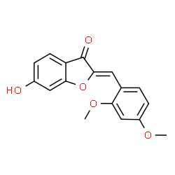 ChemSpider 2D Image | (2Z)-2-(2,4-Dimethoxybenzylidene)-6-hydroxy-1-benzofuran-3(2H)-one | C17H14O5