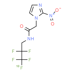 ChemSpider 2D Image | 2-(2-Nitro-1H-imidazol-1-yl)-N-[2,2,3,3-tetrafluoro-3-(~18~F)fluoropropyl]acetamide | C8H7F418FN4O3
