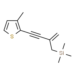 ChemSpider 2D Image | Trimethyl[2-methylene-4-(3-methyl-2-thienyl)-3-butyn-1-yl]silane | C13H18SSi