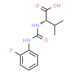 ChemSpider 2D Image | (2S)-2-[(2-fluorophenyl)carbamoylamino]-3-methyl-butanoic acid | C12H15FN2O3