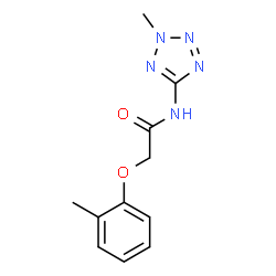 ChemSpider 2D Image | 2-(2-Methylphenoxy)-N-(2-methyl-2H-tetrazol-5-yl)acetamide | C11H13N5O2