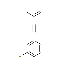 ChemSpider 2D Image | 1-Fluoro-3-[(3E)-4-fluoro-3-methyl-3-buten-1-yn-1-yl]benzene | C11H8F2