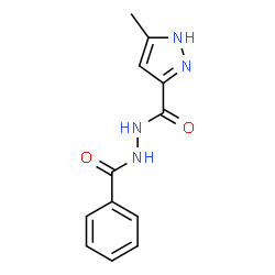 ChemSpider 2D Image | N'-benzoyl-3-methyl-1H-pyrazole-5-carbohydrazide | C12H12N4O2