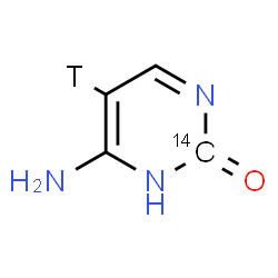 ChemSpider 2D Image | 4-amino-5-tritio-3H-pyrimidin-2-one | C314CH4TN3O