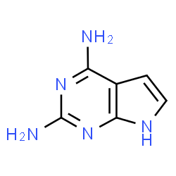 ChemSpider 2D Image | 1H-Pyrrolo[2,3-d]pyrimidine-2,4-diamine | C6H7N5