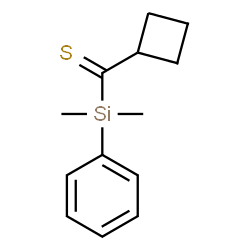 ChemSpider 2D Image | Cyclobutyl[dimethyl(phenyl)silyl]methanethione | C13H18SSi
