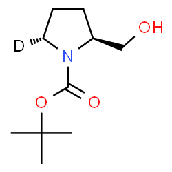 ChemSpider 2D Image | 2-Methyl-2-propanyl (2S,5R)-2-(hydroxymethyl)-1-(5-~2~H_1_)pyrrolidinecarboxylate | C10H18DNO3