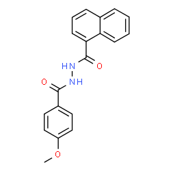 ChemSpider 2D Image | N'-(4-Methoxybenzoyl)-1-naphthohydrazide | C19H16N2O3