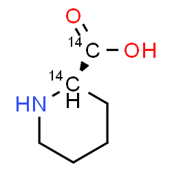 ChemSpider 2D Image | (2S)-2-(2-~14~C)Piperidine(~14~C)carboxylic acid | C414C2H11NO2