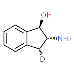 ChemSpider 2D Image | (1R,2R,3R)-2-Amino-1-(3-~2~H_1_)indanol | C9H10DNO