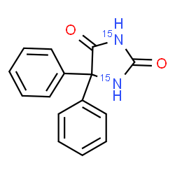 ChemSpider 2D Image | 5,5-Diphenyl-2,4-(~15~N_2_)imidazolidinedione | C15H1215N2O2