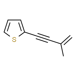 ChemSpider 2D Image | 2-(3-Methyl-3-buten-1-yn-1-yl)thiophene | C9H8S