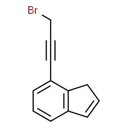 ChemSpider 2D Image | 7-(3-Bromo-1-propyn-1-yl)-1H-indene | C12H9Br