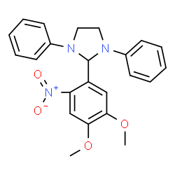 ChemSpider 2D Image | 2-(4,5-Dimethoxy-2-nitrophenyl)-1,3-diphenylimidazolidine | C23H23N3O4