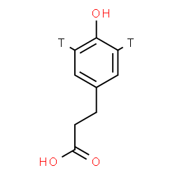 ChemSpider 2D Image | 3-[4-Hydroxy(3,5-~3~H_2_)phenyl]propanoic acid | C9H8T2O3