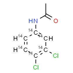 ChemSpider 2D Image | N-[3,4-Dichloro(~14~C_6_)phenyl]acetamide | C214C6H7Cl2NO