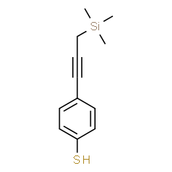 ChemSpider 2D Image | 4-[3-(Trimethylsilyl)-1-propyn-1-yl]benzenethiol | C12H16SSi
