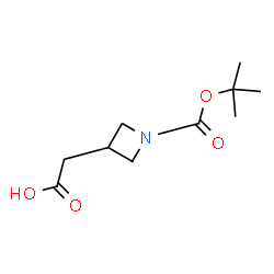 ChemSpider 2D Image | [1-(tert-butoxycarbonyl)-3-azetidinyl]acetic acid | C10H17NO4