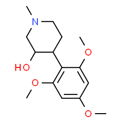 ChemSpider 2D Image | 1-Methyl-4-(2,4,6-trimethoxyphenyl)-3-piperidinol | C15H23NO4