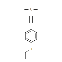 ChemSpider 2D Image | {[4-(Ethylsulfanyl)phenyl]ethynyl}(trimethyl)silane | C13H18SSi