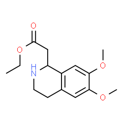 ChemSpider 2D Image | Ethyl (6,7-dimethoxy-1,2,3,4-tetrahydro-1-isoquinolinyl)acetate | C15H21NO4