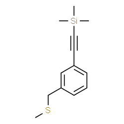 ChemSpider 2D Image | Trimethyl({3-[(methylsulfanyl)methyl]phenyl}ethynyl)silane | C13H18SSi