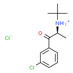 ChemSpider 2D Image | (2S)-1-(3-Chlorophenyl)-N-(2-methyl-2-propanyl)-1-oxo-2-propanaminium chloride | C13H19Cl2NO