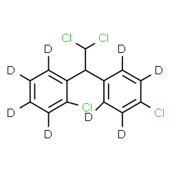 ChemSpider 2D Image | 1-Chloro-2-{2,2-dichloro-1-[4-chloro(~2~H_4_)phenyl]ethyl}(~2~H_4_)benzene | C14H2D8Cl4