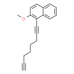 ChemSpider 2D Image | 2-Methoxy-1-(1,7-octadiyn-1-yl)naphthalene | C19H18O