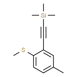 ChemSpider 2D Image | Trimethyl{[5-methyl-2-(methylsulfanyl)phenyl]ethynyl}silane | C13H18SSi