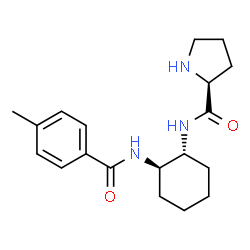 ChemSpider 2D Image | N-{(1R,2R)-2-[(4-Methylbenzoyl)amino]cyclohexyl}-L-prolinamide | C19H27N3O2