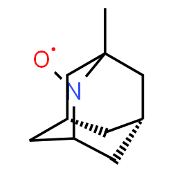 ChemSpider 2D Image | [(5R,7S)-1-Methyl-2-azatricyclo[3.3.1.1~3,7~]dec-2-yl]oxidanyl | C10H16NO