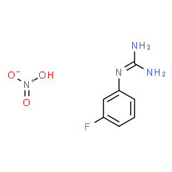 ChemSpider 2D Image | 2-(3-Fluorophenyl)guanidine nitrate (1:1) | C7H9FN4O3