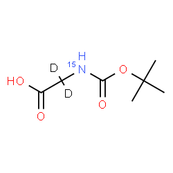 ChemSpider 2D Image | N-{[(2-Methyl-2-propanyl)oxy]carbonyl}(2,2-~2~H_2_,~15~N)glycine | C7H11D215NO4