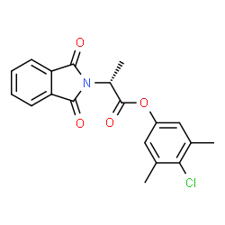 ChemSpider 2D Image | (4-chloro-3,5-dimethyl-phenyl) (2R)-2-(1,3-dioxoisoindolin-2-yl)propanoate | C19H16ClNO4