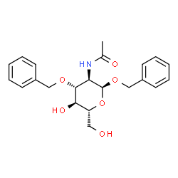 ChemSpider 2D Image | Benzyl 2-acetamido-3-O-benzyl-2-deoxy-alpha-D-glucopyranoside | C22H27NO6