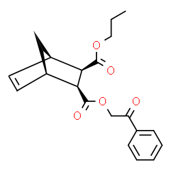 ChemSpider 2D Image | 2-Oxo-2-phenylethyl propyl (1R,2S,3R,4R)-bicyclo[2.2.1]hept-5-ene-2,3-dicarboxylate | C20H22O5